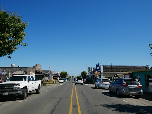 A small-town main street
